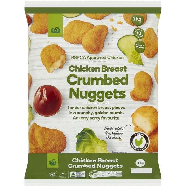 Woolworths Crumbed Chicken Breast Nuggets 1kg | bunch