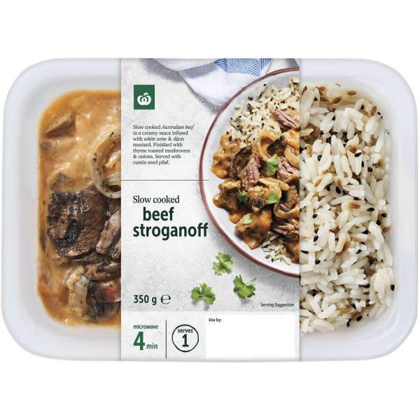 Woolworths Beef Stroganoff 350g bunch