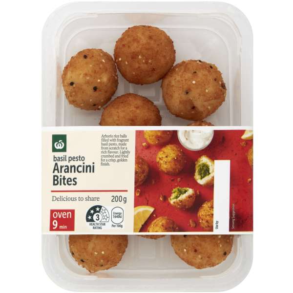 Woolworths Basil Pesto Arancini Bites 200g | bunch