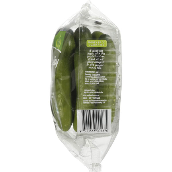 Woolworths Qukes Baby Cucumbers Punnet 250g | Bunch