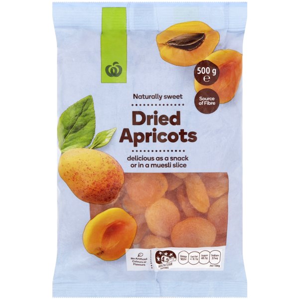 Woolworths Apricot Dried 500g bunch