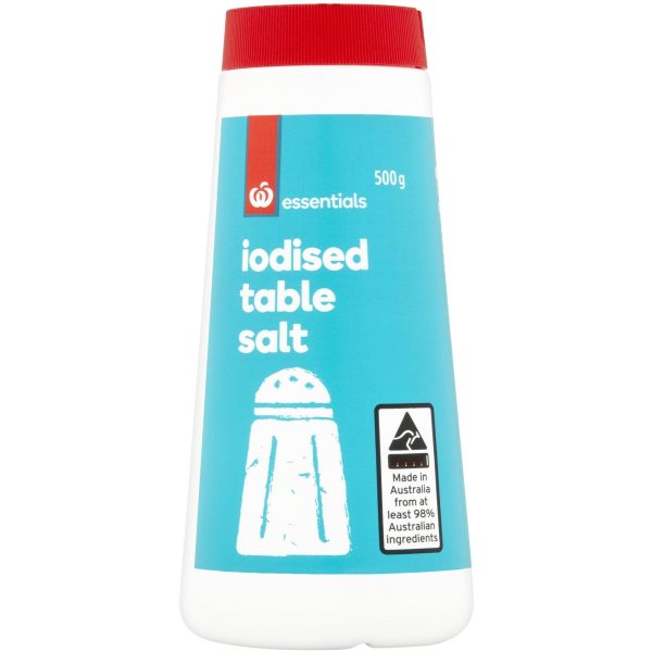 Essentials Iodised Table Salt Drum 500g bunch