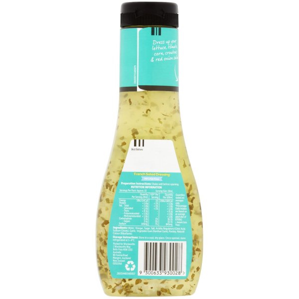 Woolworths Dressing 99 Free French 300ml Bunch