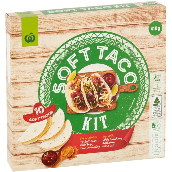 Woolworths Soft Taco Kit 10 Pack Bunch
