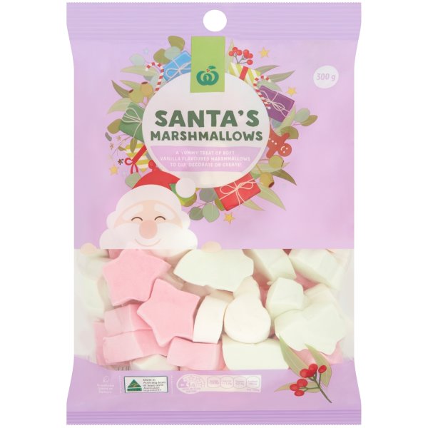 Woolworths Christmas Marshmallows 300g bunch