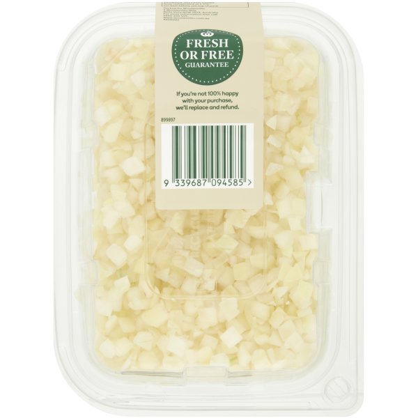 Woolworths Diced White Onion 250g bunch