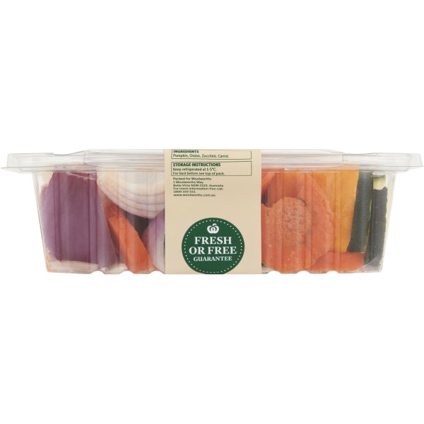 Woolworths Mixed Rainbow Vegetables 800g bunch