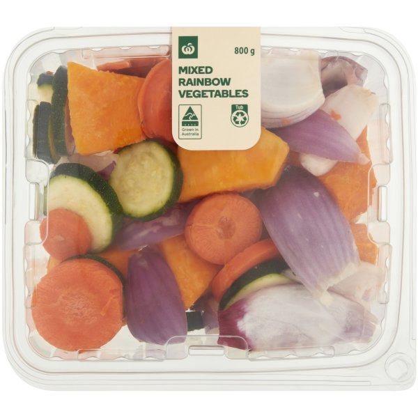 Woolworths Mixed Rainbow Vegetables 800g bunch