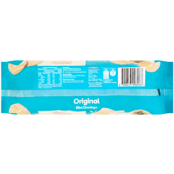 Woolworths Original Rice Crackers 100g bunch