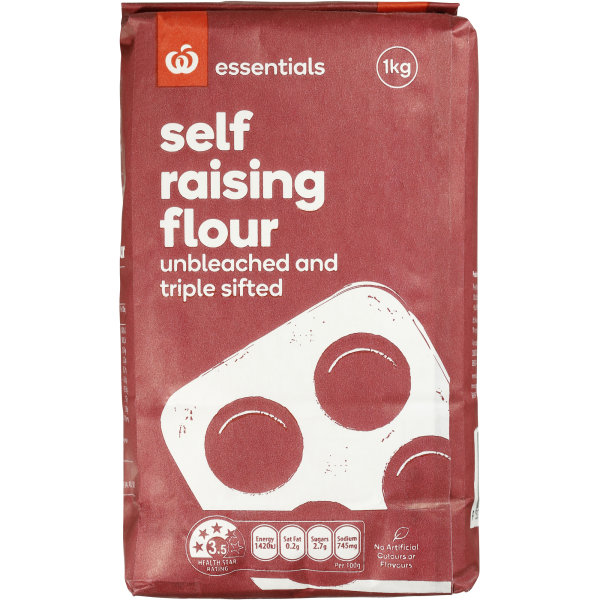 Woolworths Essentials Self Raising Flour 1kg bunch