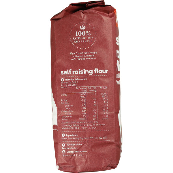 Woolworths Essentials Self Raising Flour 1kg bunch