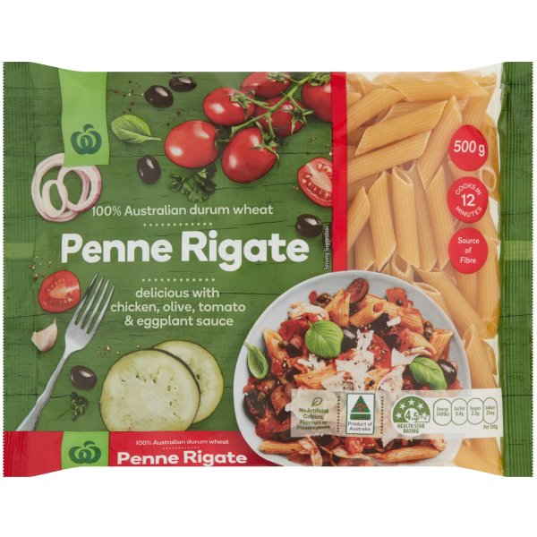 Woolworths Pasta Penne Rigate 500g | bunch