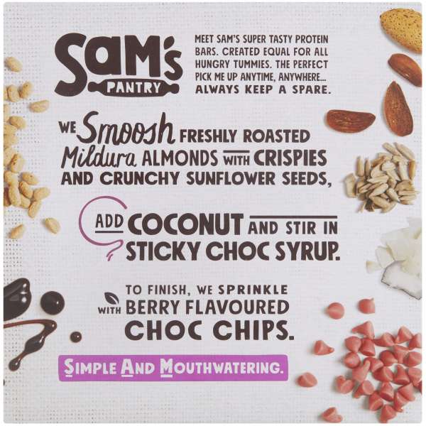 Sam's Pantry Rocky Road Protein Bar 5 Pack 190g bunch