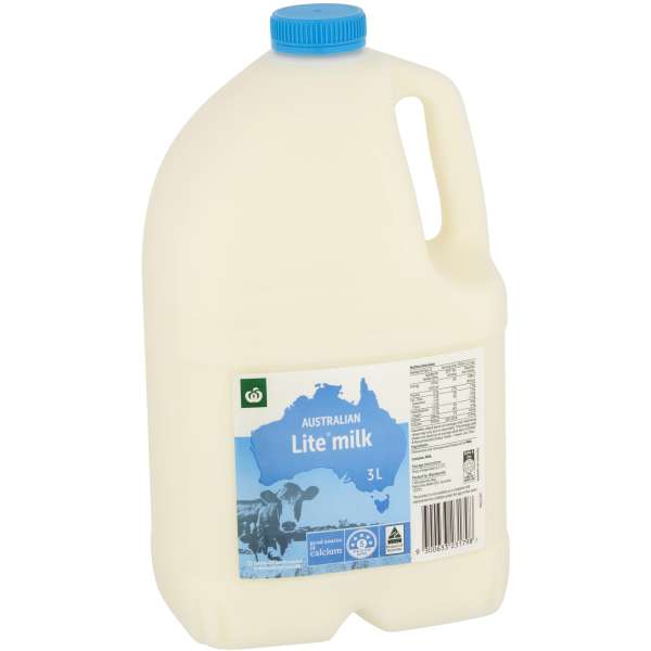 Woolworths Lite Milk 3l | bunch