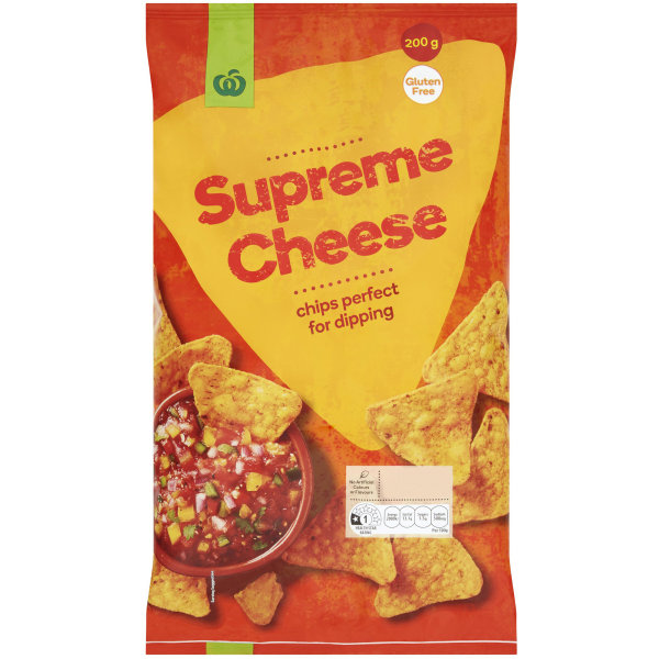 Woolworths Corn Chips Supreme 200g bunch