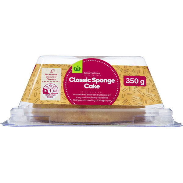 Woolworths Classic Sponge Cake 350g bunch
