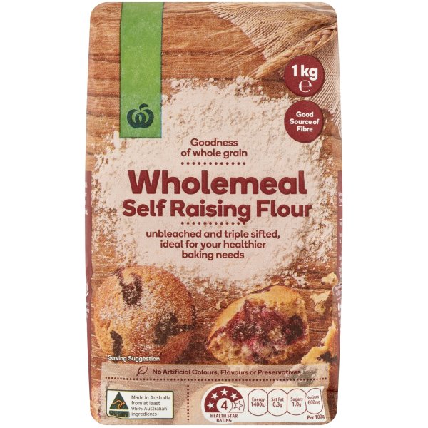 Woolworths Wholemeal Self Raising Flour 1kg | bunch