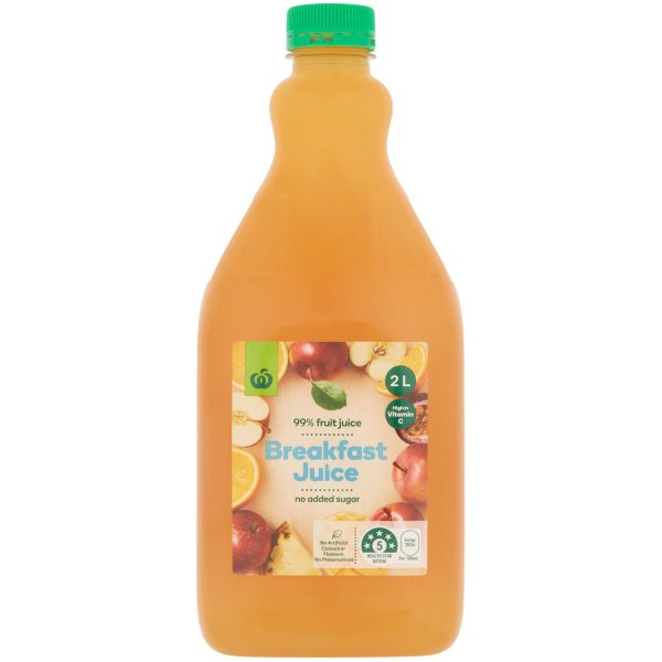 Woolworths Breakfast Juice 2L bunch