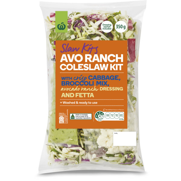 Woolworths Avo Ranch Coleslaw Salad Kit 350g bunch