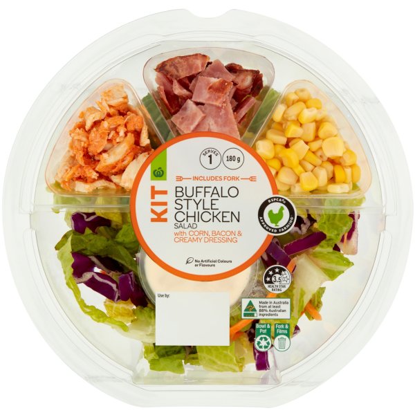 Woolworths Buffalo style Chicken Salad Kit 180g bunch
