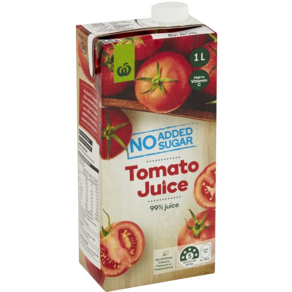Woolworths No Added Sugar Tomato Juice 1l bunch