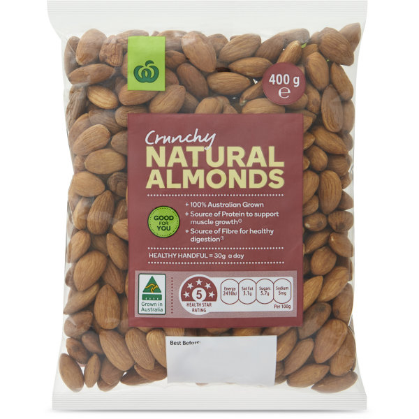 Woolworths Crunchy Natural Almonds 400g | bunch