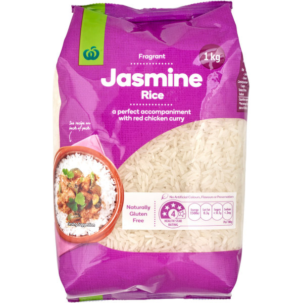 Woolworths Jasmine Rice 1kg bunch