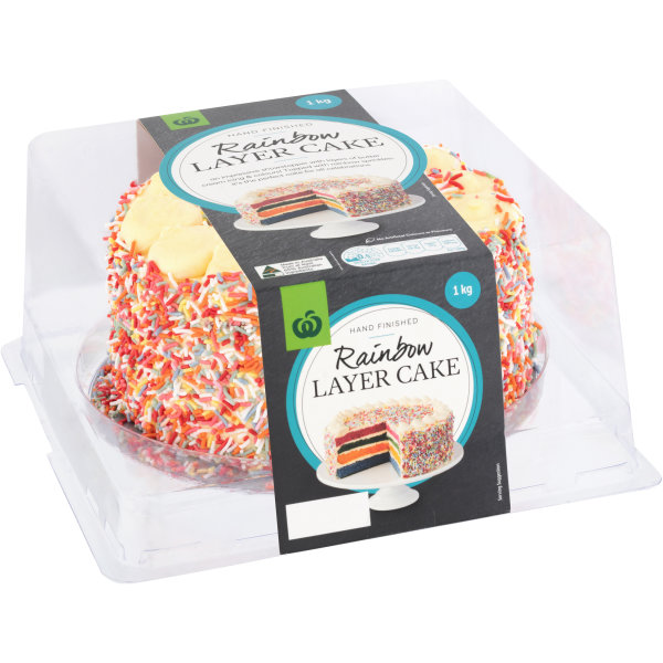 Woolworths Rainbow Layer Cake 1kg | bunch