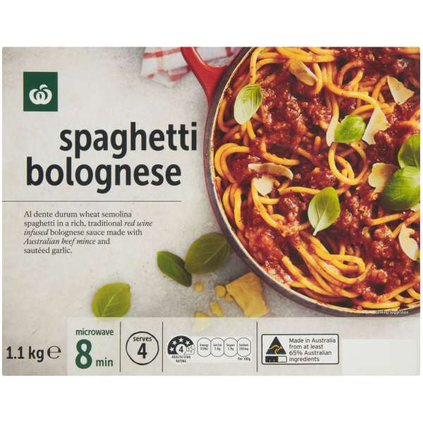 Woolworths Spaghetti Bolognese 1.1kg | bunch