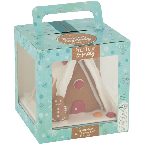Bailey And May Decorated Gingerbread House 330g bunch