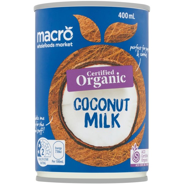 Macro Organic Coconut Milk 400ml bunch