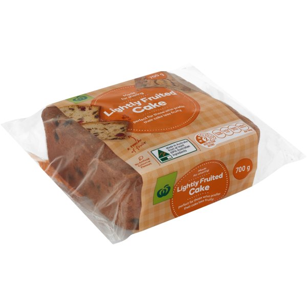 Woolworths Lightly Fruited Cake 700g bunch