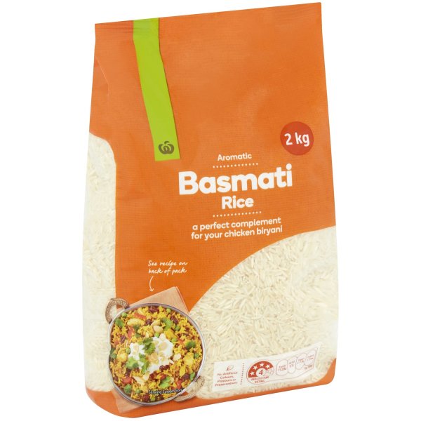 Woolworths Basmati Rice 2kg bunch