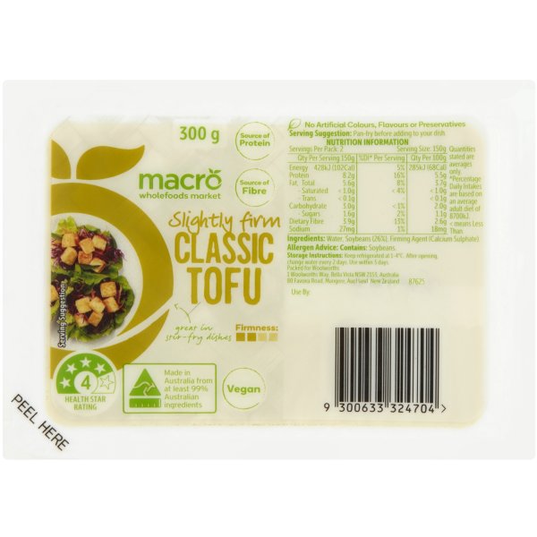 Macro Classic Tofu Regular 300g bunch