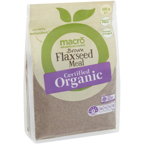 Macro Organic Brown Flaxseed Meal 500g | bunch