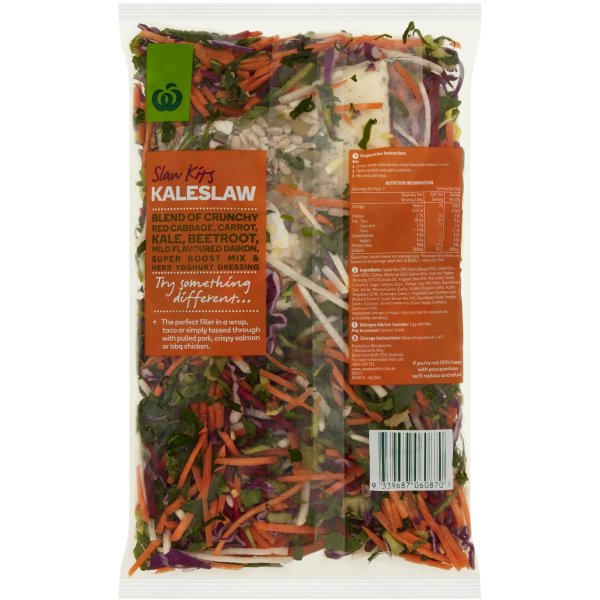 Woolworths Kaleslaw Kit 350g bunch