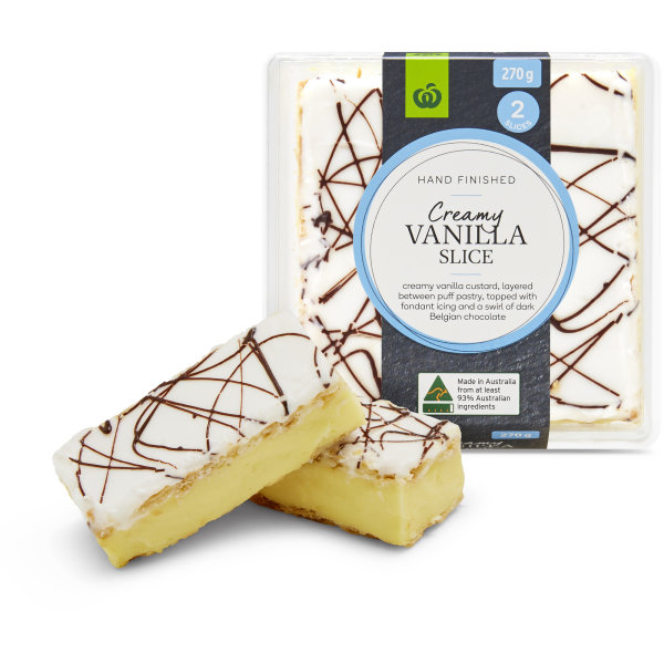 Woolworths Creamy Vanilla Slice 2 Pack bunch