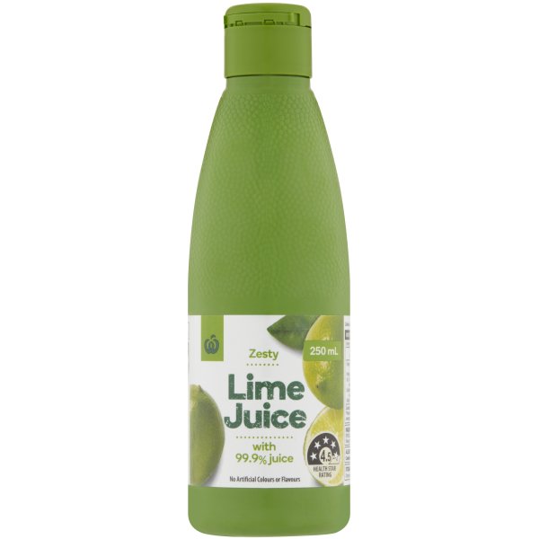 Woolworths Citrus Juice Lime 250ml bunch