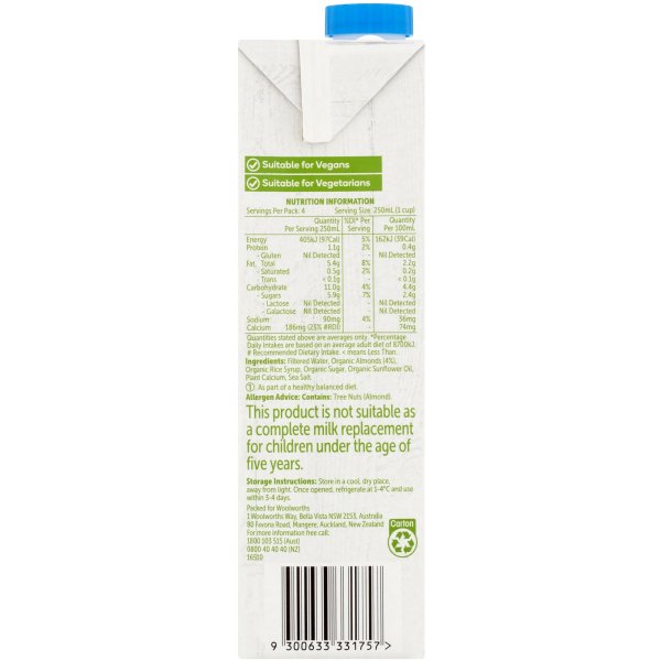 Macro Organic Almond Milk 1l bunch