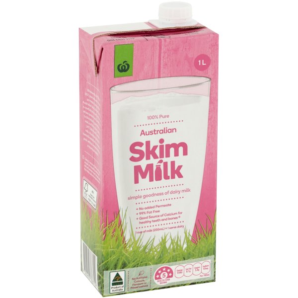 Woolworths Uht Skim Milk 1l | bunch