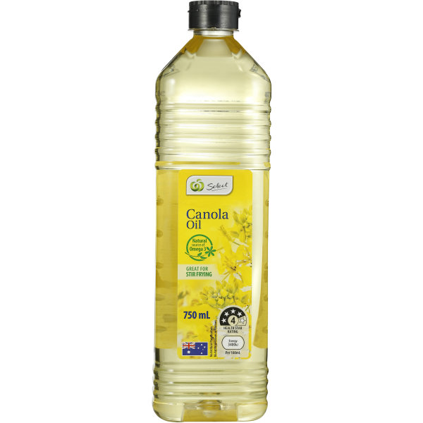 Woolworths Select Canola Oil 750ml bunch