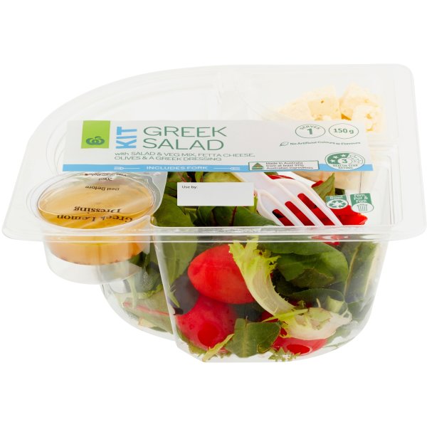 Woolworths Greek Salad 150g Bowl bunch