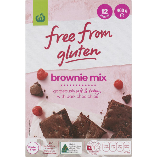 Woolworths Free From Brownie Mix 400g Bunch