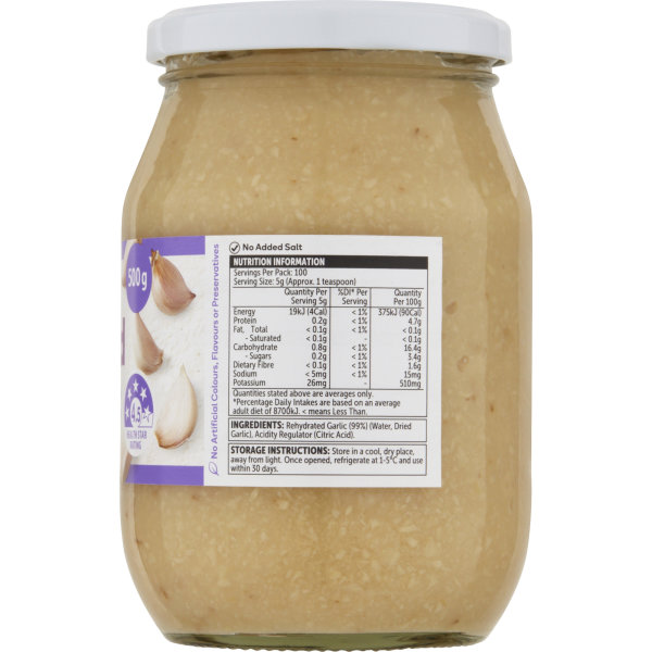 Woolworths Minced Garlic 500g bunch