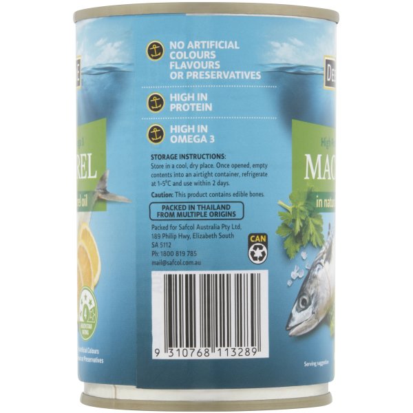Deep Cove Mackerel In Natural Mackerel Oil 425g bunch