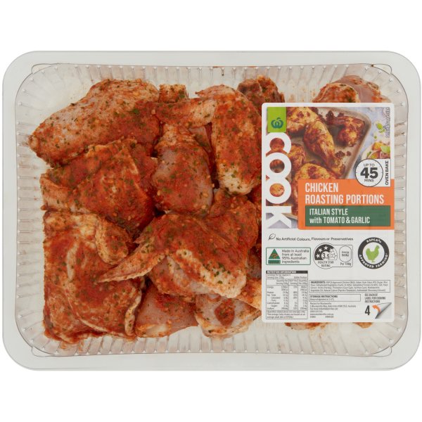 Woolworths Cook Chicken Roasting Portions Italian Style up to 2kg bunch