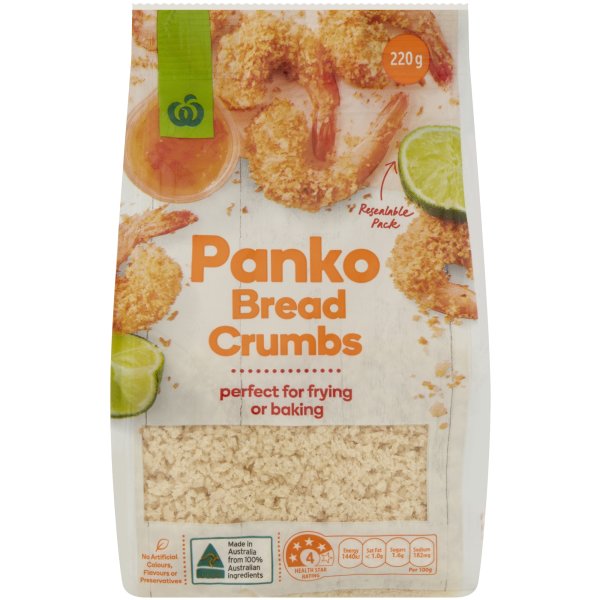 Woolworths Panko Bread Crumbs 220g bunch