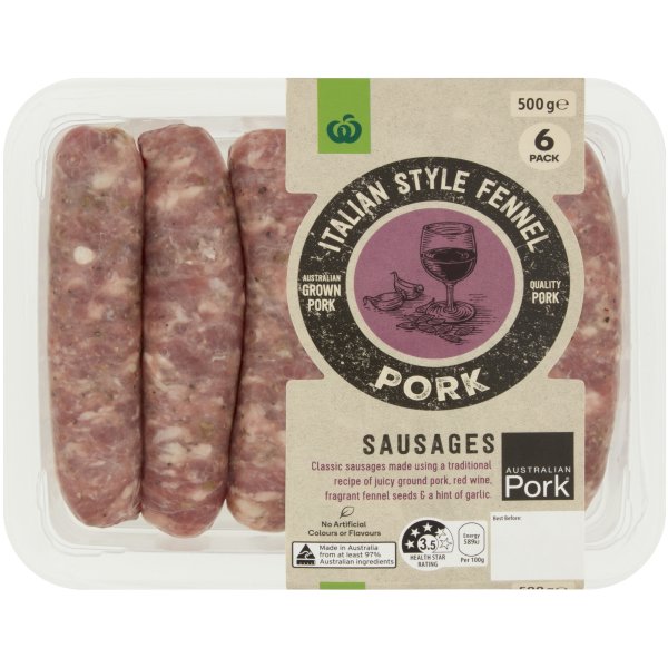 Woolworths Italian Style Fennel Pork Sausages Hot Sex Picture