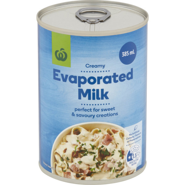 Woolworths Evaporated Milk 385ml bunch