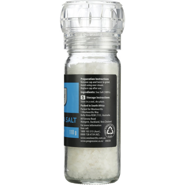 Woolworths Sea Salt Grinder 110g bunch